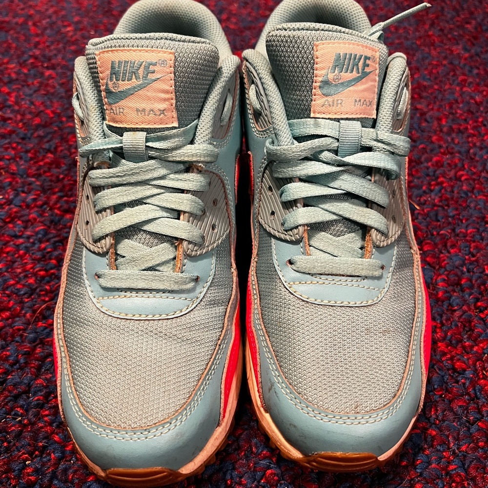 Nike Air Max Sneakers - Light Blue and Orange